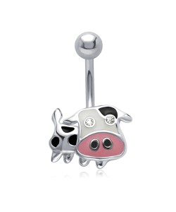 Stone Set Cow Belly Rings CRTN-06